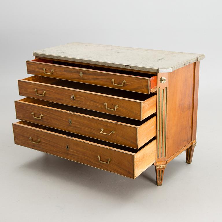 A SWEDISH GUSTAVIAN CHEST OF DRAWERS,  18th century, Stockholm quality work.