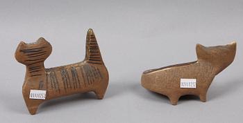 FIGURINER, 2 st, stengods, Lisa Larson, Gustavsberg.