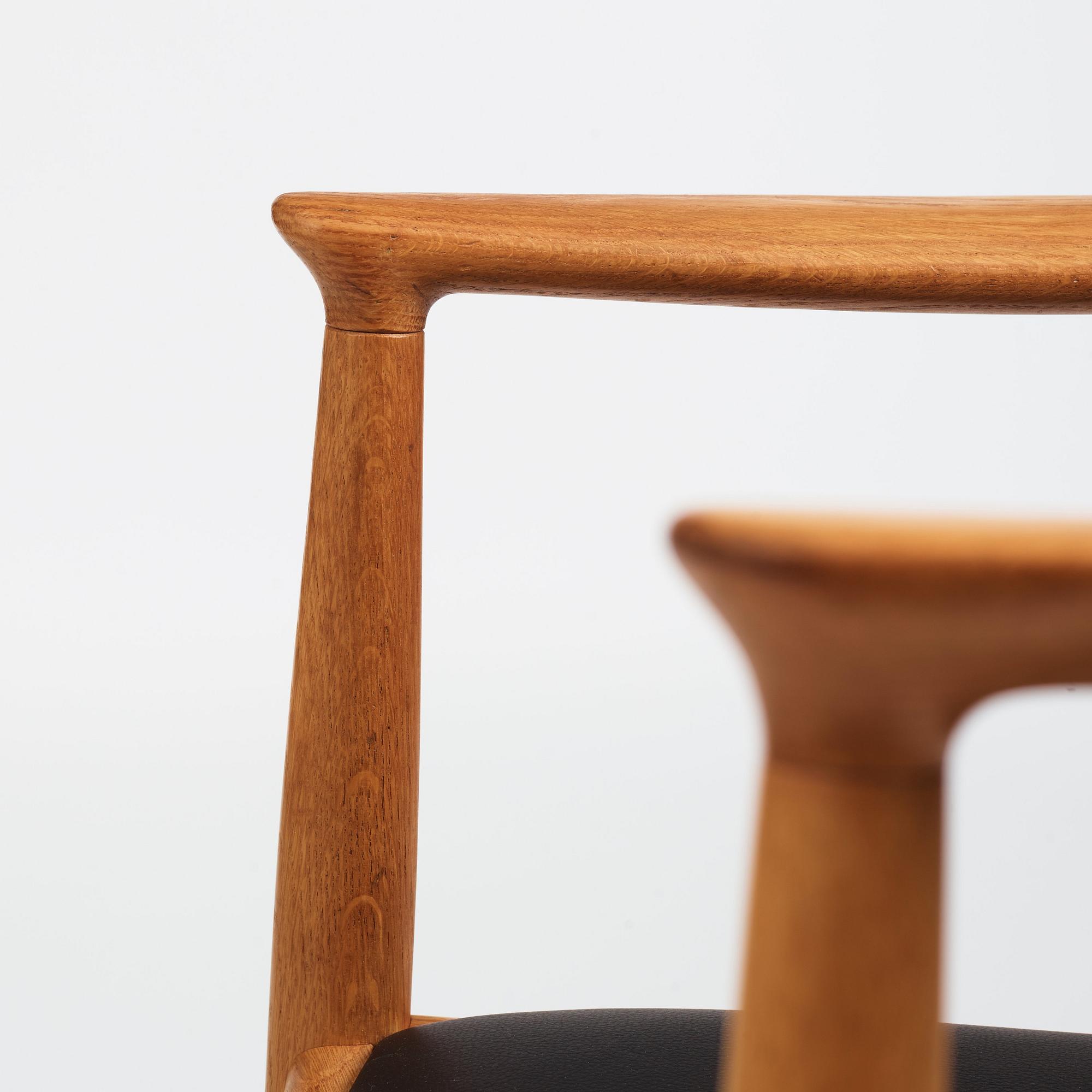 Hans J. Wegner, stolar, "The Chair" ett par, JH-503, Johannes Hansen, Danmark 1950-60-tal.