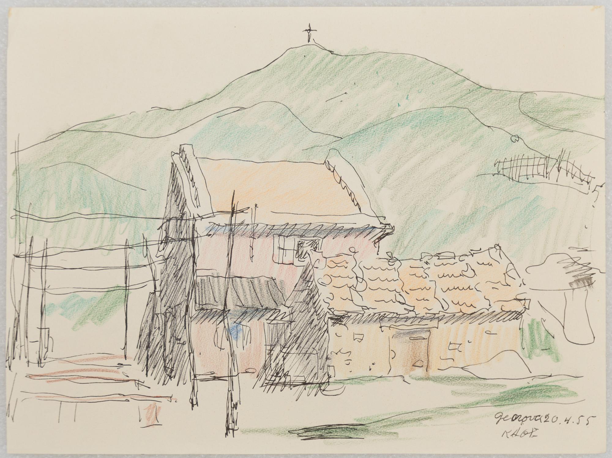 Wilhelm Kåge, a set of eight drawings, signed and dated 1905 and 1955 respectively.