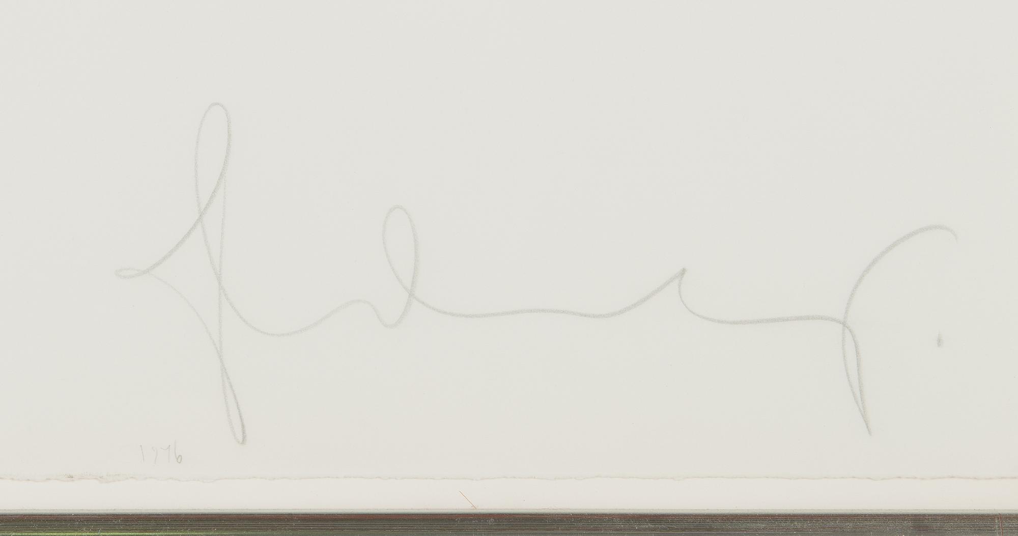 Claes Oldenburg, etsning, akvatint, signerad och daterad 1976, numrerad 1/60.