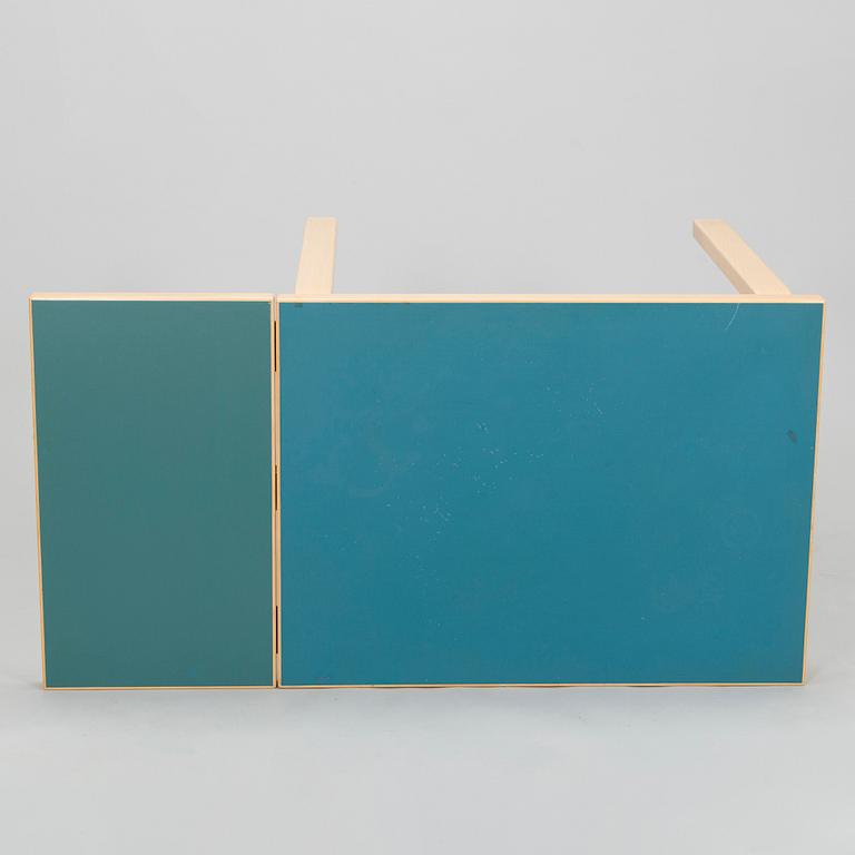 Alvar Aalto, A mid-20th century drop leaf table and three chairs for O.Y. Huonekalu-ja Rakennustyötehdas A.B.