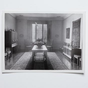 Nils Ahrbom & Helge Zimdahl, a walnut side table/console table, Stockholm 1932.