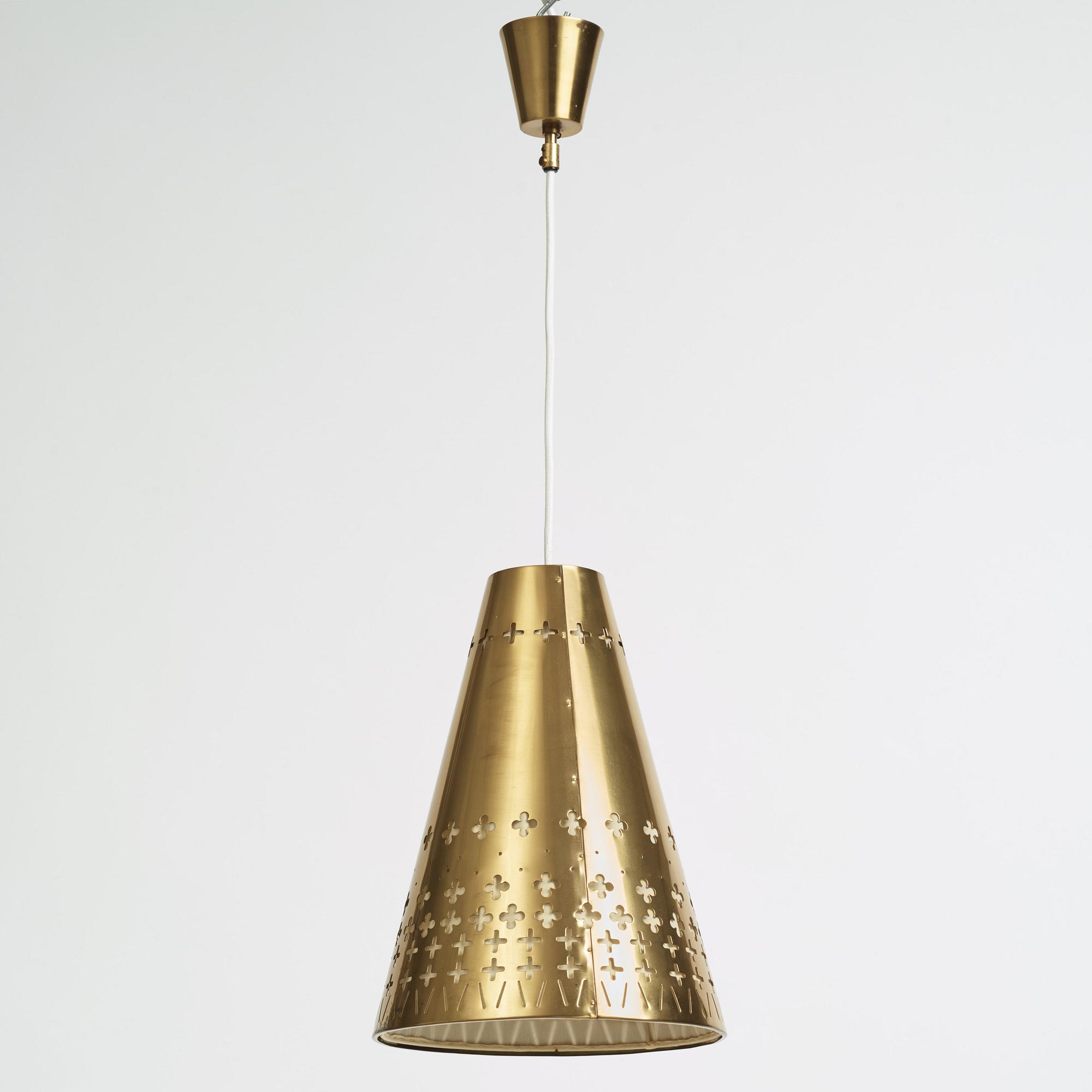 Einar Bäckströms Metallvarufabrik, a model "5416" ceiling lamp, Malmö, Sweden, 1950's.