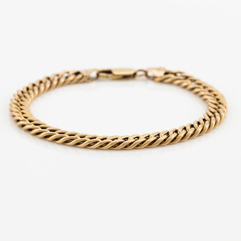 Armband 18K guld, modifierad pansarlänk.