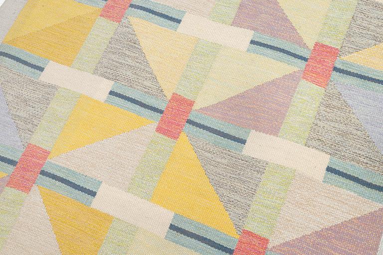 Agda Österberg, a carpet, flat weave and tapestry weave, c. 238 x 172 cm, signed.