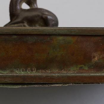 SUNE BÄCKSTRÖM, a bronze box from Malmö, 1930's.