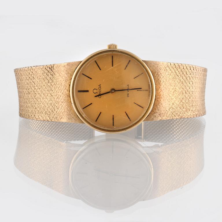 ARMBANDSUR, Omega, De Ville, guld på stål.