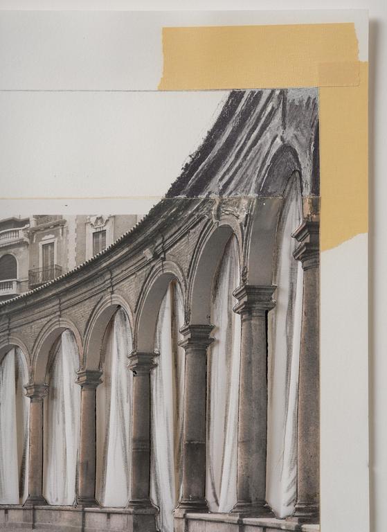 Christo Vladimirov Javacheff, "Curtains for la Rotonda, project for Milan" ur: "Five Urban Projects".