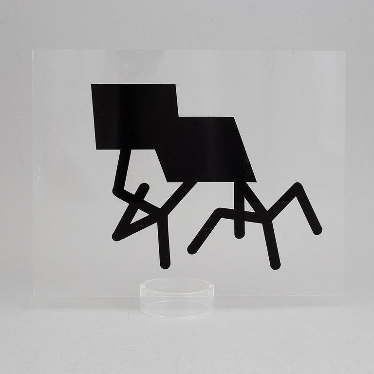 LENNART RODHE, multipel i plexi signerad 6/10 samt blandteknik, signerad.