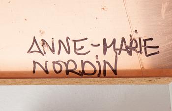 ANNE-MARIE NORDIN, relief/mixed media with coloured wax andgold leaf on copper plate, on verso signed Anne-Marie Nordin.