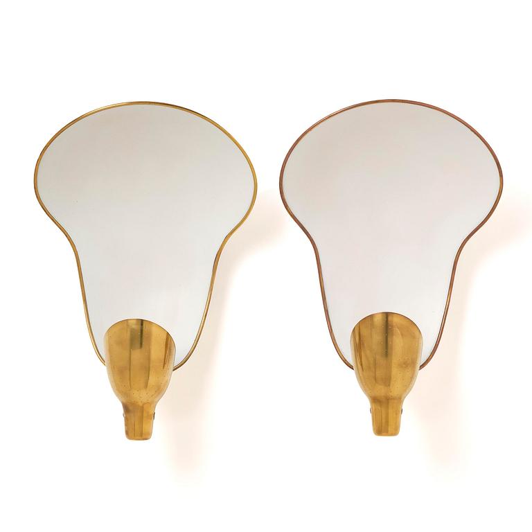 Carl-Axel Acking, a pair of wall lamps model "5017", Bröderna Malmströms Metallvarufabrik, Malmö, 1940s.
