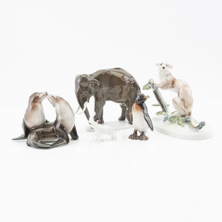 Figurines 5 pcs Rosenthal Germany mid-20th century porcelain.