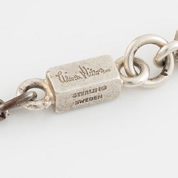 Wiwen Nilsson, armlänk, ring och stavkedja, silver.