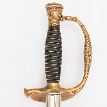 An American officer's sword, 18th/19th century.
