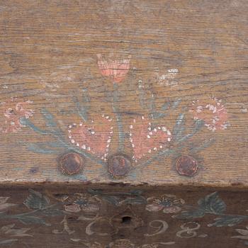 A swedish wooden chest, dated 1798.
