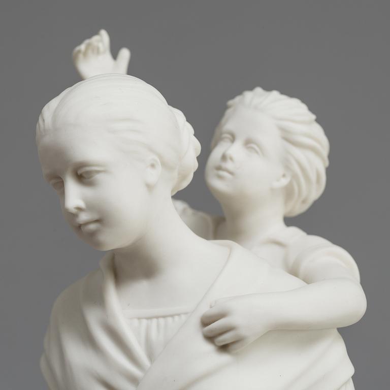 TWO PARIAN FIGURES, Gustafsberg ca 1900.