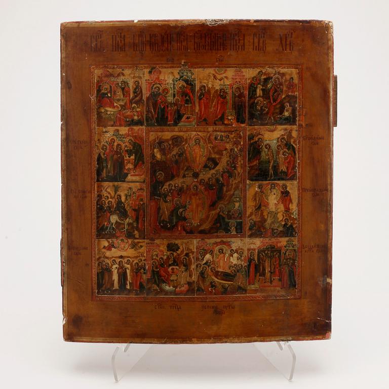 IKON, tempera på pannå, Ryssland 1700-tal.