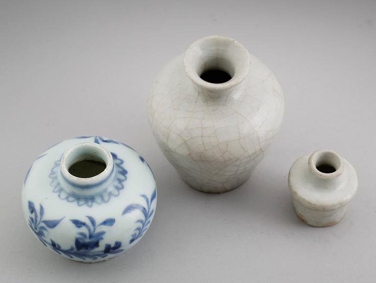 VASER, 3 st, Kina, bl a Swatow, 1400-/1500-tal.