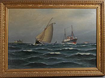 OKÄND KONSTNÄR, troligen Danmark, olja på duk, osign.