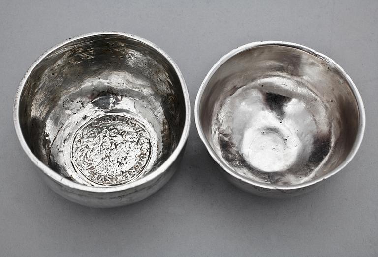 TUMLARE, 2 st, silver, bla Göteborg 1791. tot vikt 45 g.