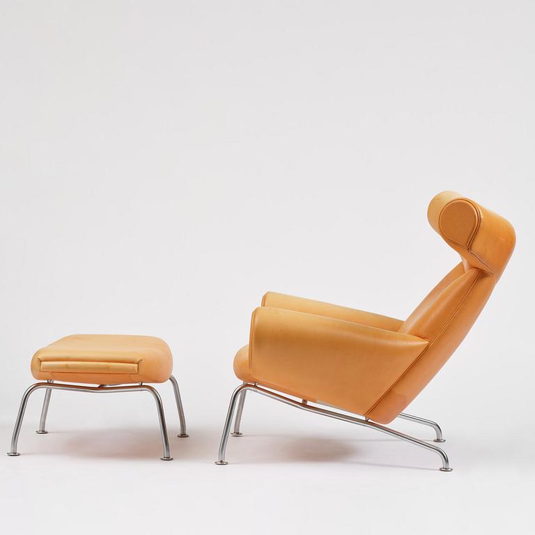 Hans J. Wegner, an “Ox Chair” with footstool, Erik Jørgensen, Denmark.