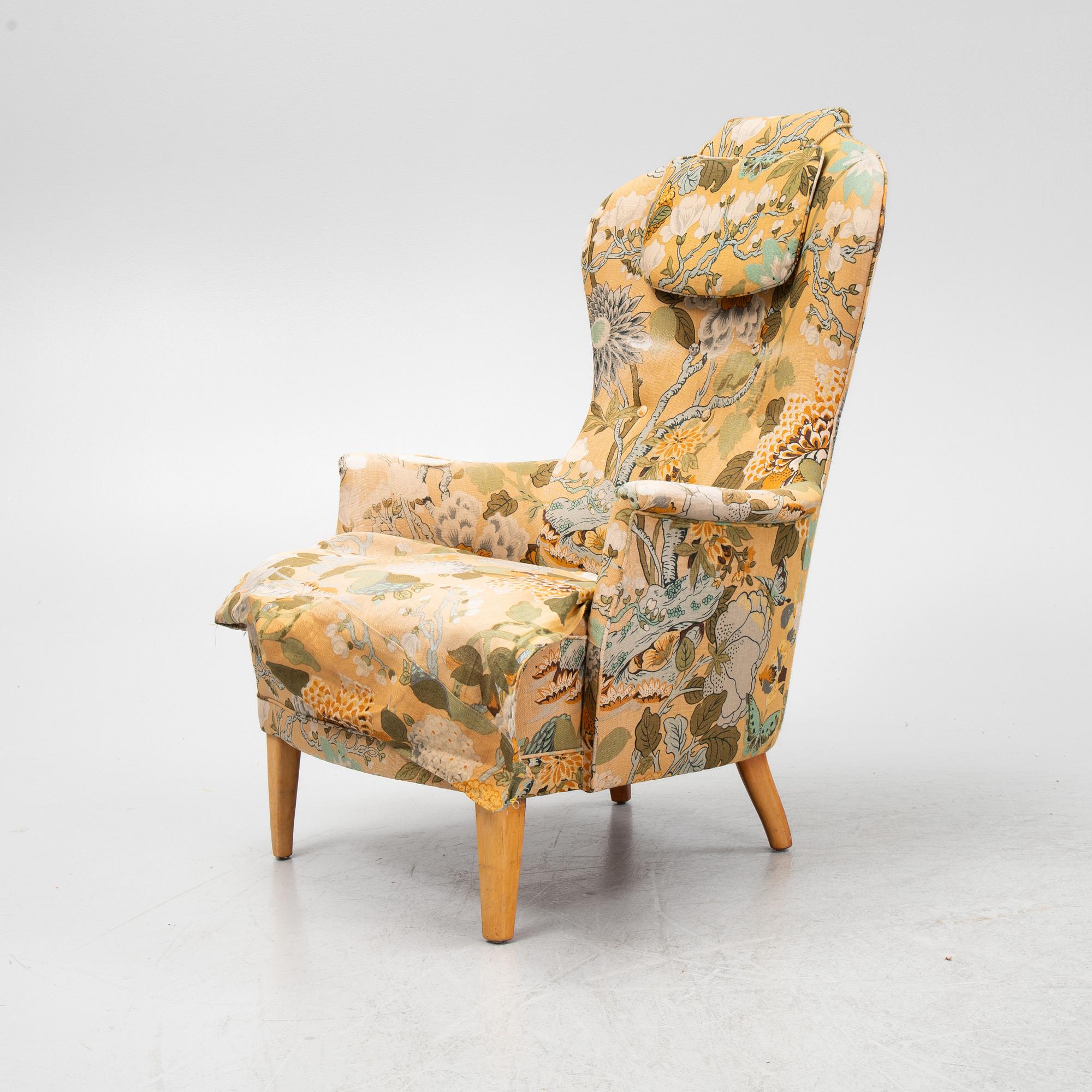 Carl Malmsten, a 'Farmor' easy chair, second part of the 20th Century.