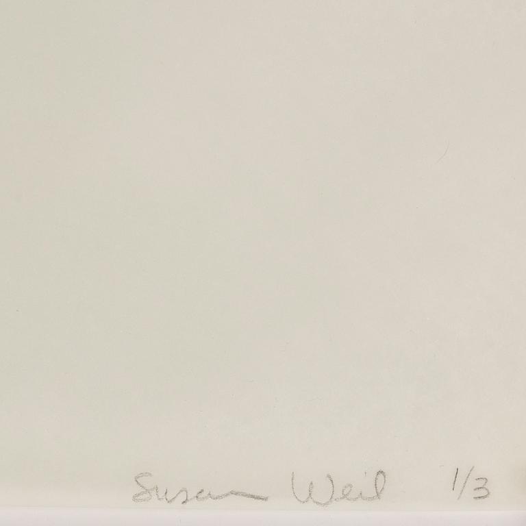 Susan Weil, mixed media on greaseproof paper, 1976, signed 1/3.