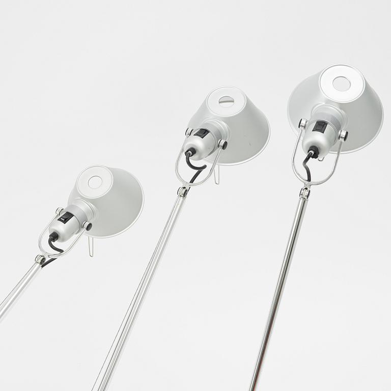 Michele De Lucchi & Giancarlo Fassina, three 'Tolomeo' table lamps, Artemide, Italy.