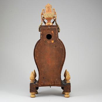 A North European mantel clock, late 18th century.