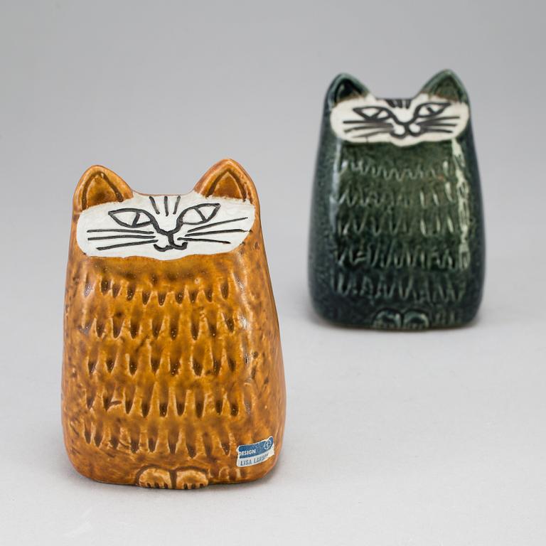 2 figurines by Lisa Larson for Gustavsberg. "Small cat", produced 1965.