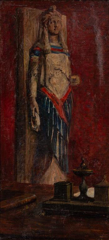 Hans Nikolaj Hansen, Skulptur vid skrivbordet.