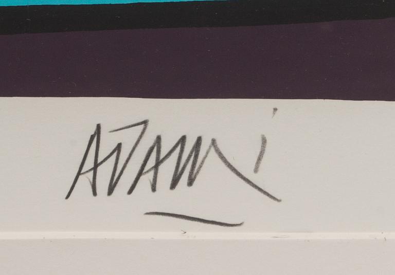 VALERIO ADAMI, färgserigrafi, signerad och numrerad 71/140.