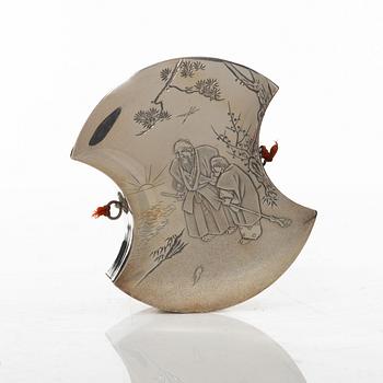 Dosor / miniatyrer, delvis silver, Japan, omkring 1900.