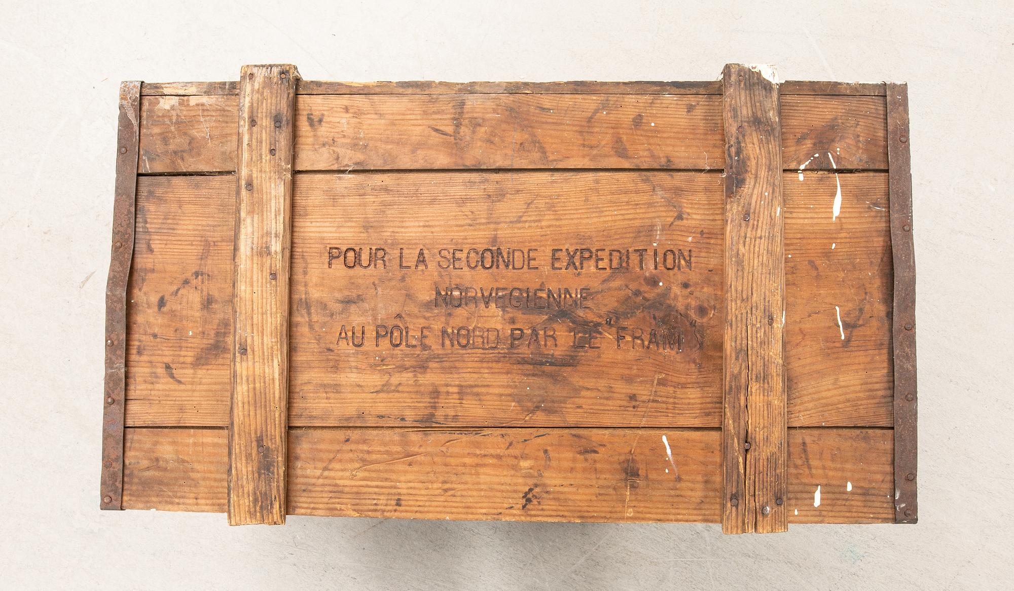 Transport box for the 2nd Polar Expedition, Norway 1898-1902.