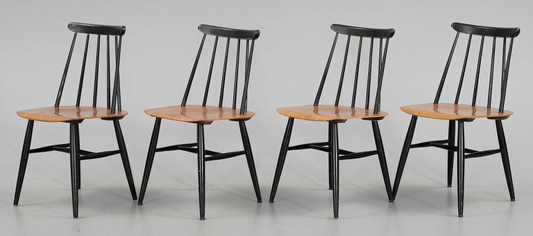 STOLAR, 4 st, "Fanett", Ilmari Tapiovaara, Edsbyverken. Formgiven 1955.