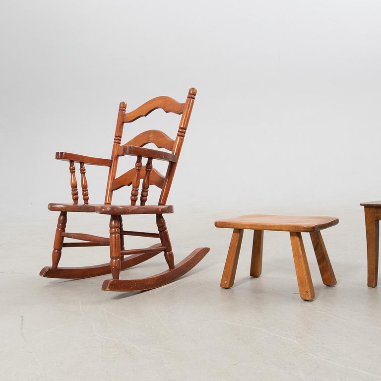 Children's furniture set 5 pcs, first half of the 20th century.