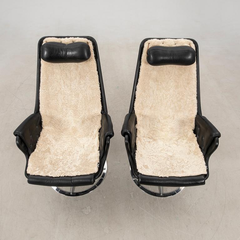 Bruno Mathsson, fåtöljer 1 par, "Jetson" för DUX sent 1900-tal.