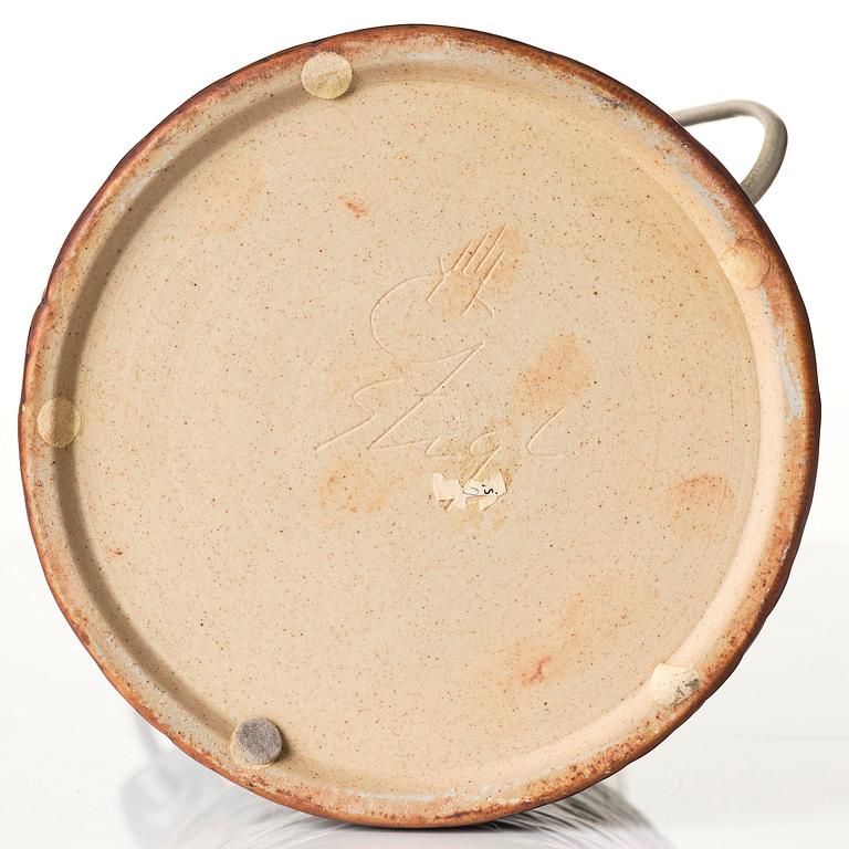 Stig Lindberg, a stoneware table lamp, Gustavsberg Studio 1970.