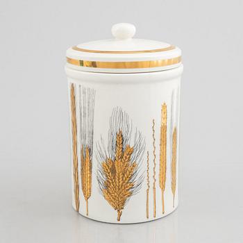 Piero Fornasetti, an earthenware covered jar, Milano, Italy.