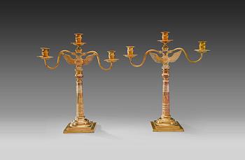 300. A PAIR OF CANDELABRAS.