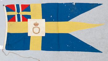 ÖRLOGSFLAGGA, för konungariket Sverige och Norge, 1800-talets andra hälft.