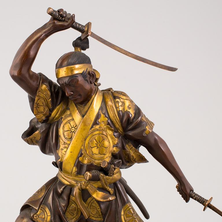 A Japanese bronze sculpture, Meiji period (1868-1912).