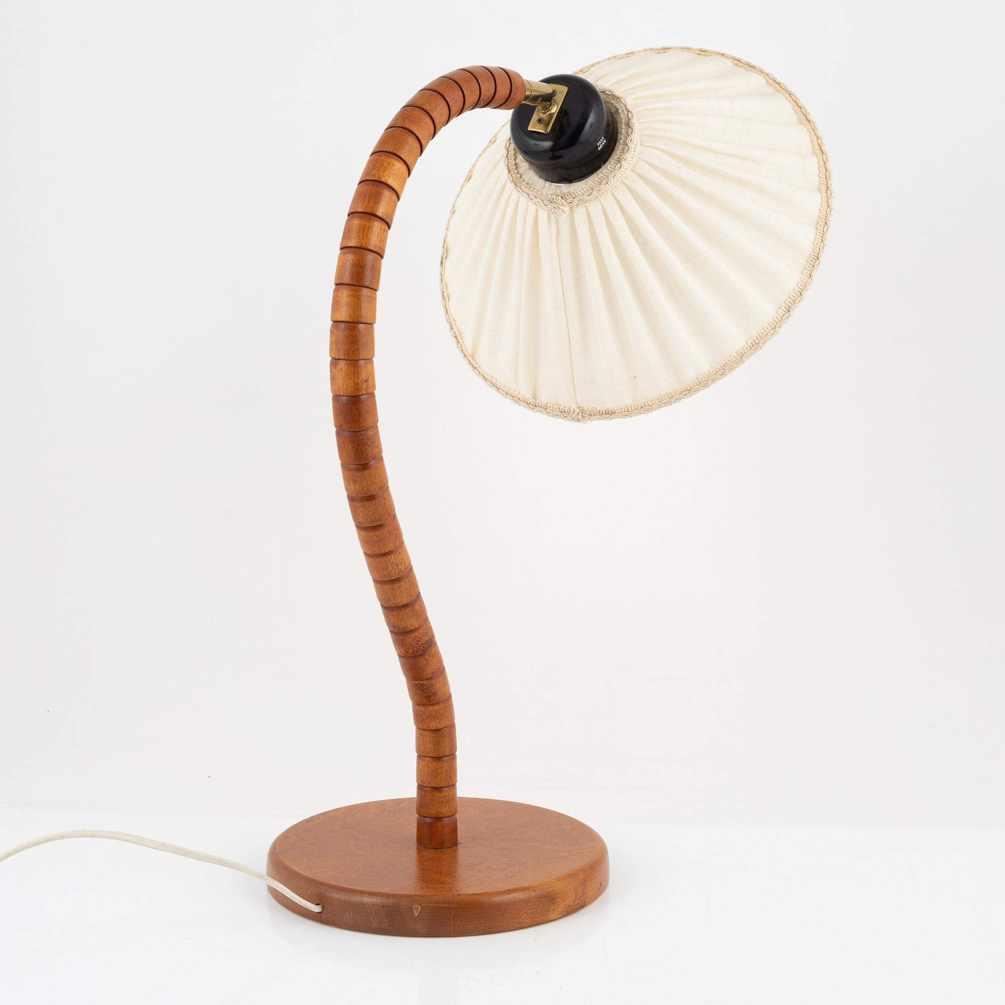 A beech table light, Markslöjd, later part of the 20th Century.
