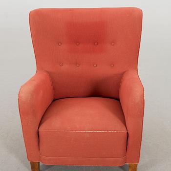 A possibly Fritz Hansen armchair, 1950's.