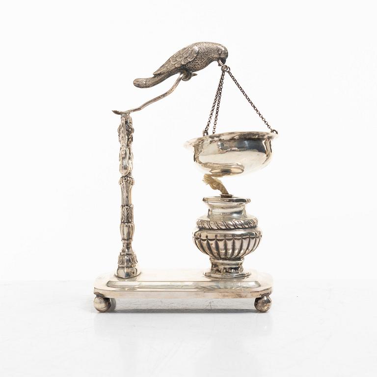 Empire, Perfume burner, silver, Johan Daniel Blomsterwall, Gothenburg 1836.