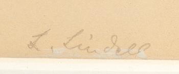 Lage Lindell, mixed media, signed.