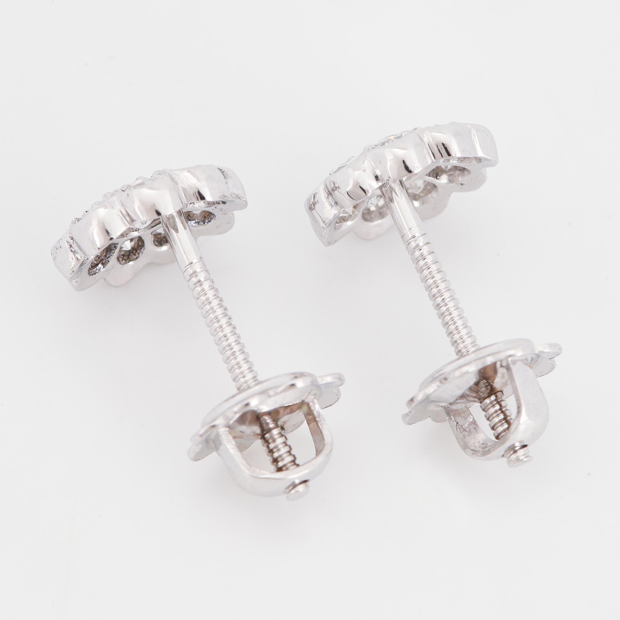 Diamond florette earrings.
