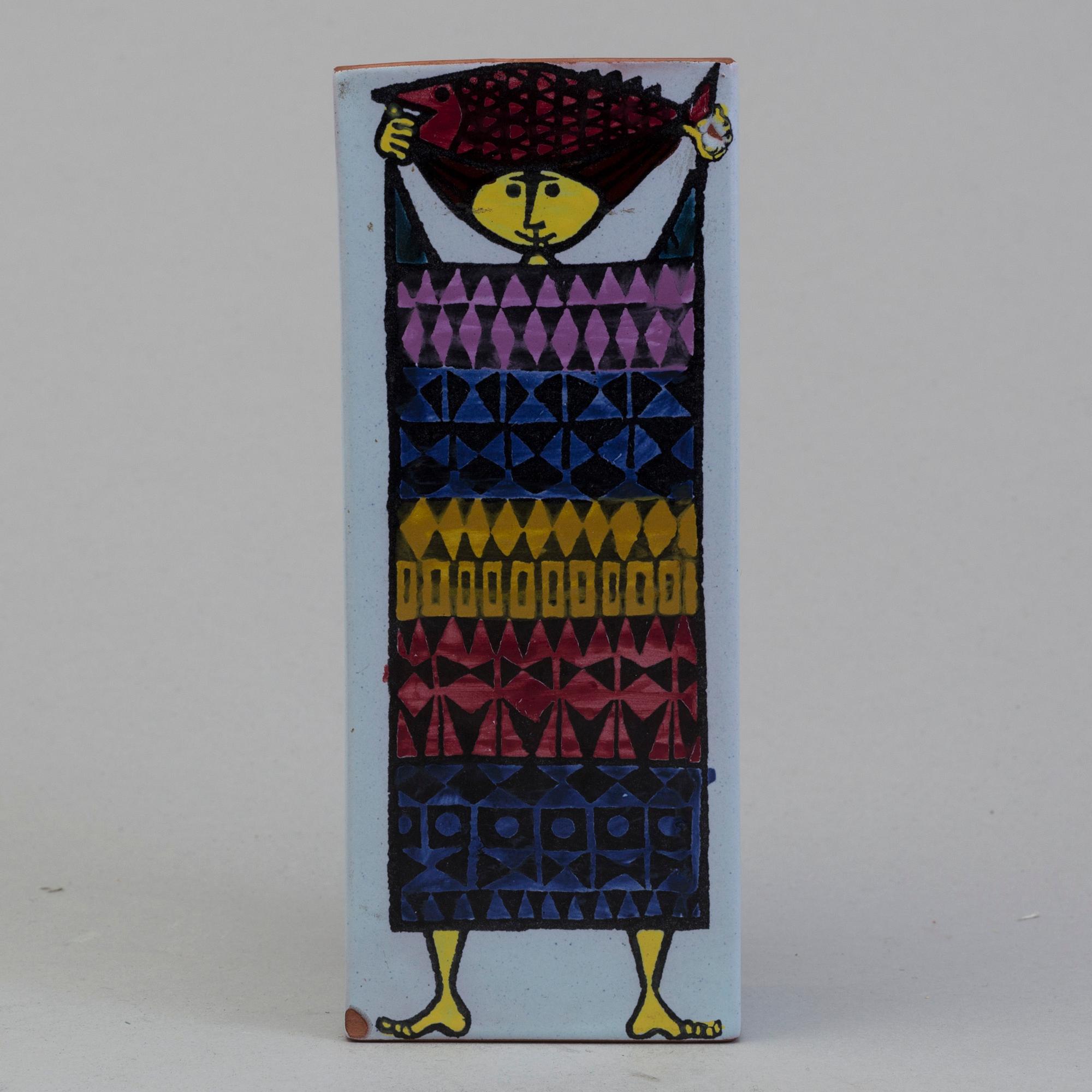 STIG LINDBERG, a stoneware bowls and a vase, 'Reptil' and 'Karneval' from Gustavsberg.