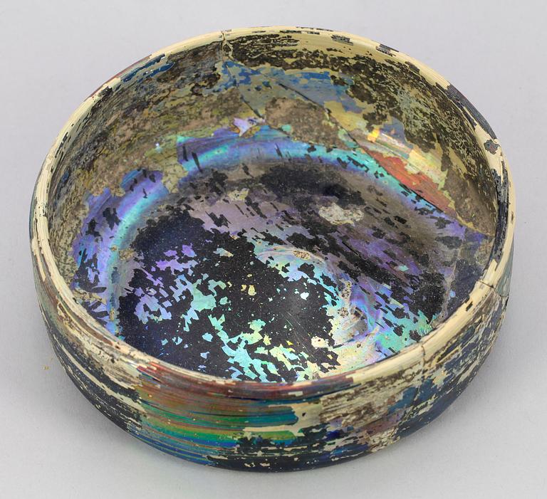 SKÅL, glas, Medelhavsområdet, troligen 500-800-talet e Kr.